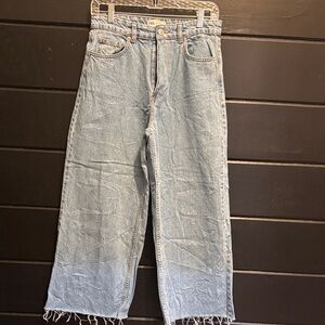 Zara Sky Blue Flare Jeans